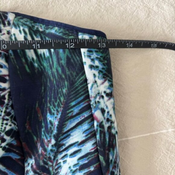 Club Monaco Peacock Feather Strapless Mini Dress size 4 - Picture 6 of 7